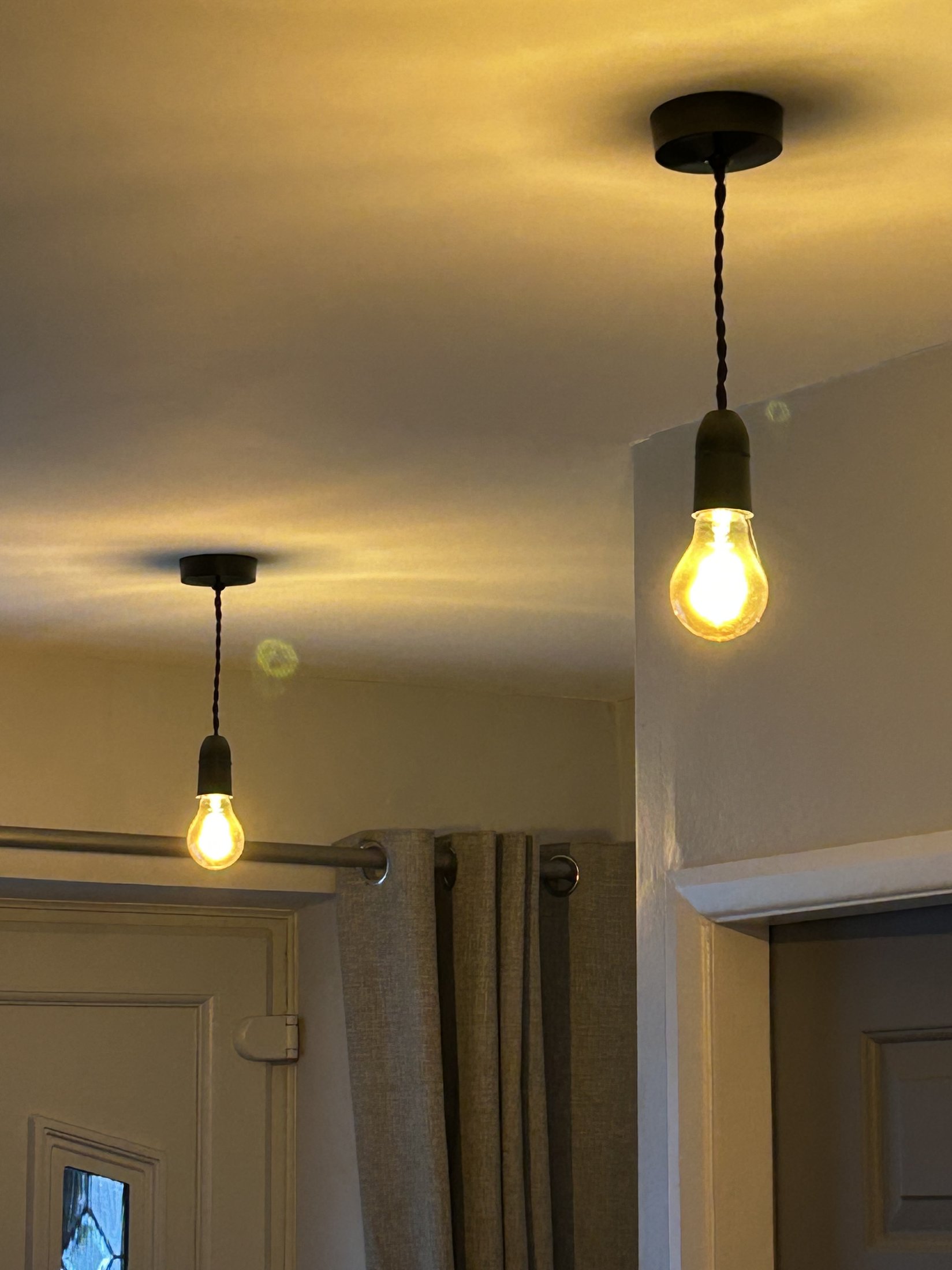 Wall lights installed